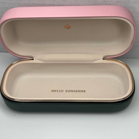 Kate Spade Timeless Chic Aviator UV Sunglasses Gold Brown w/ Pink Case - Picture 6 of 15